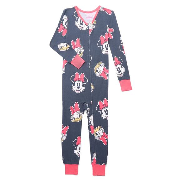 Disney Minnie Mouse Daisy Duck Toddlers' Girls 5T One-Piece Sleeper Kids Pajamas - Picture 1 of 3